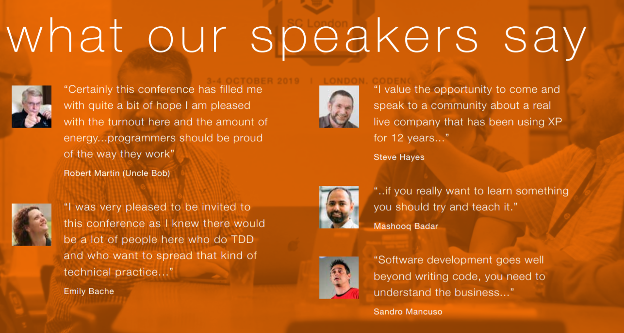 SC London speaker testimonials