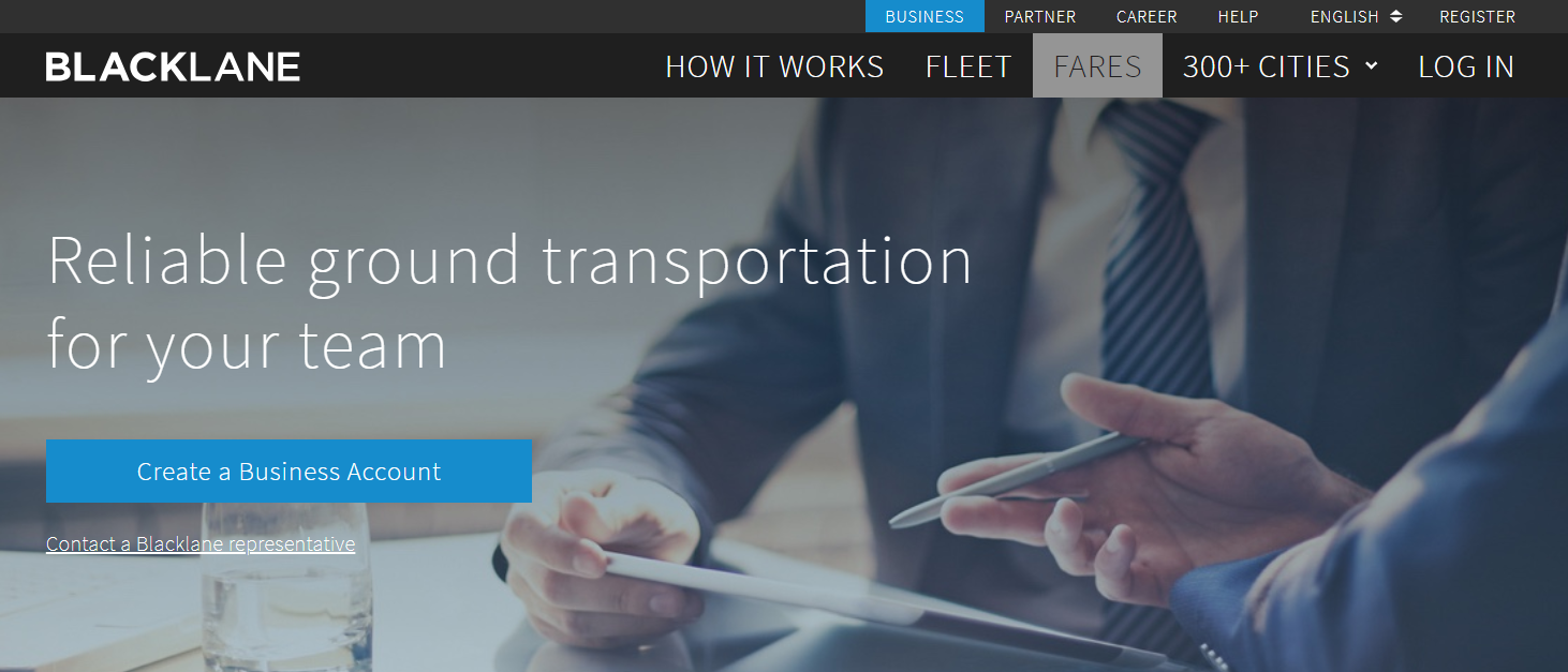 blacklane homepage