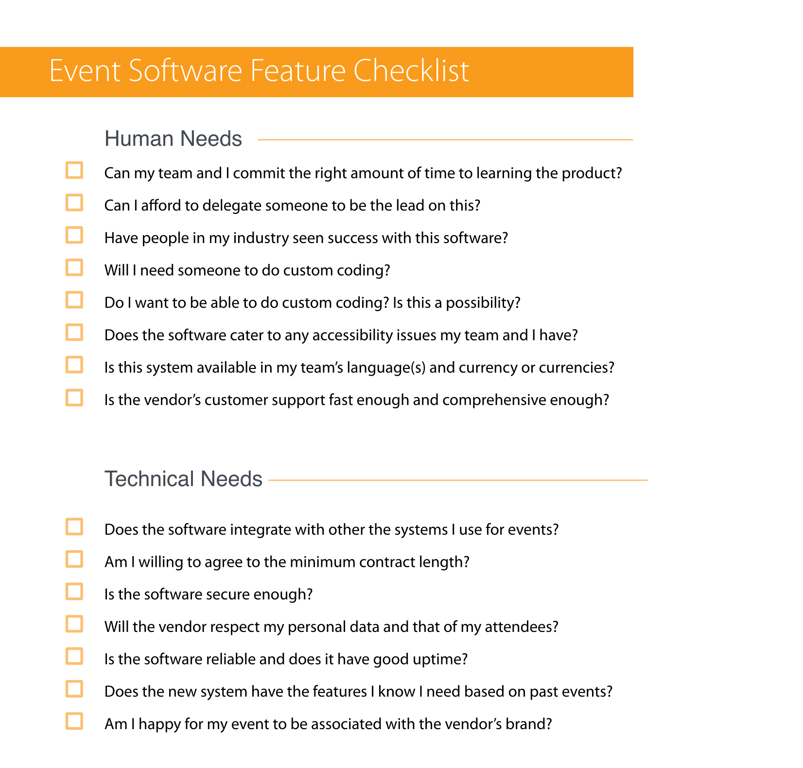 event technology checklist