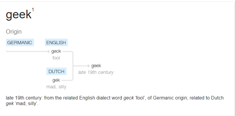 geek etymology