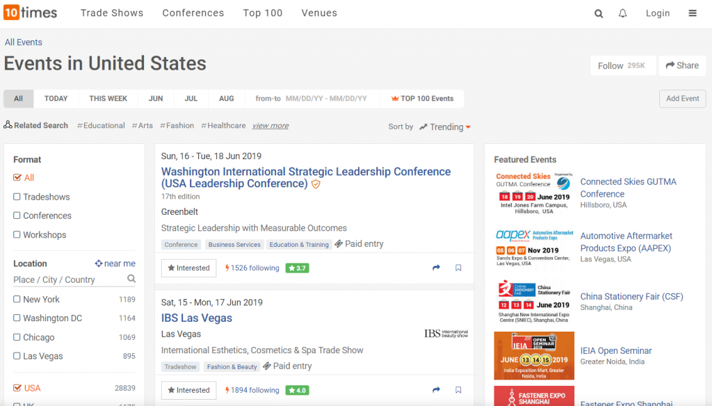 Event Listing Sites conferences